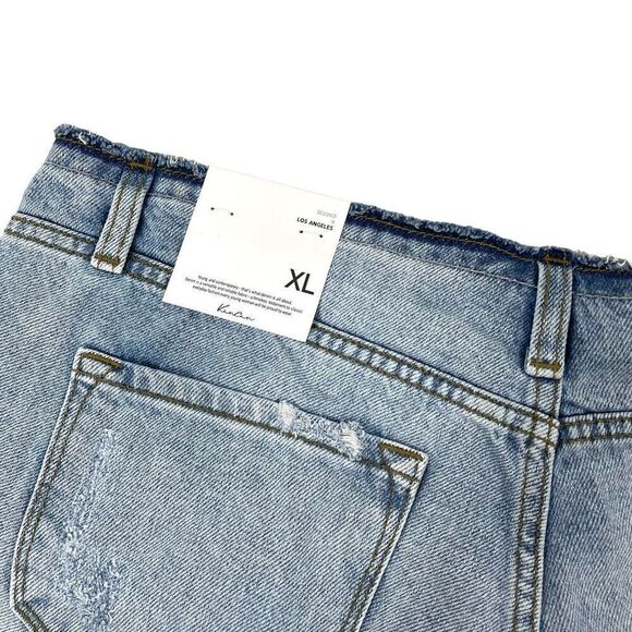 NEW KANCAN Orion Low Rise Button Down Shorts Size XL raw hem cut off - Picture 10 of 12